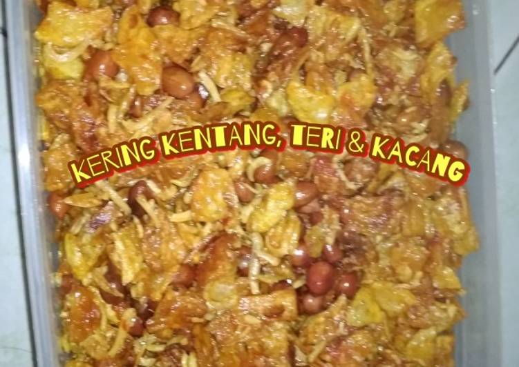 Resep: #92.Kering Kentang, Teri &amp; Kacang yang Gurih