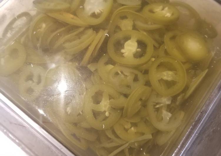 Steps to Prepare Perfect Chefy D&#39;s Pickled Jalapenos