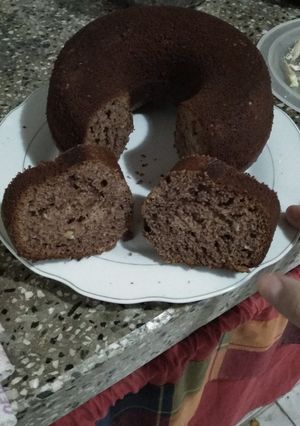 Una foto de Budín de banana y chocolate