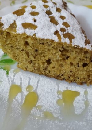 A picture of Honey glazed banana walnut cake 🍰.