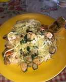 Fideos con mariscos 🦐