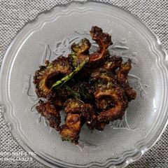 A picture of Bitter gourd pepper rings.