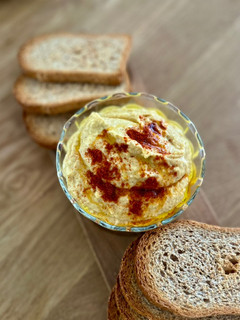 Una foto de Hummus de garbanzo y berenjena rápido en Thermomix