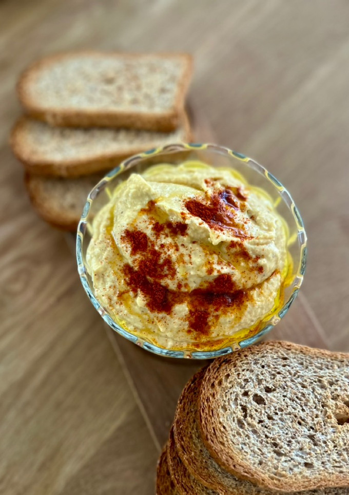 Una foto de Hummus de garbanzo y berenjena rápido en Thermomix