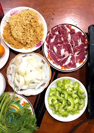Hình của món Bò nhúng ớt.