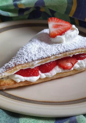 Une photo de Feuilleté aux fraises