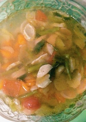 Foto resep Sayur sop spesial baso dan sosis ayam