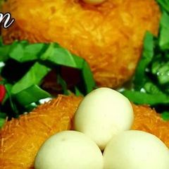 A picture of Bird’s nest with cheese balls.