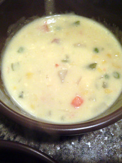 A picture of Grandma's cheese soup.