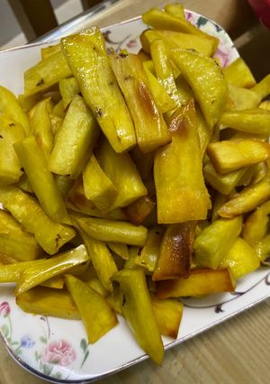 Hình của món Khoai lang chiên bơ.