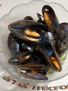 Una foto de Mejillones al microondas