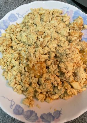 炒鸡蛋豆腐😂 的食譜成品照片
