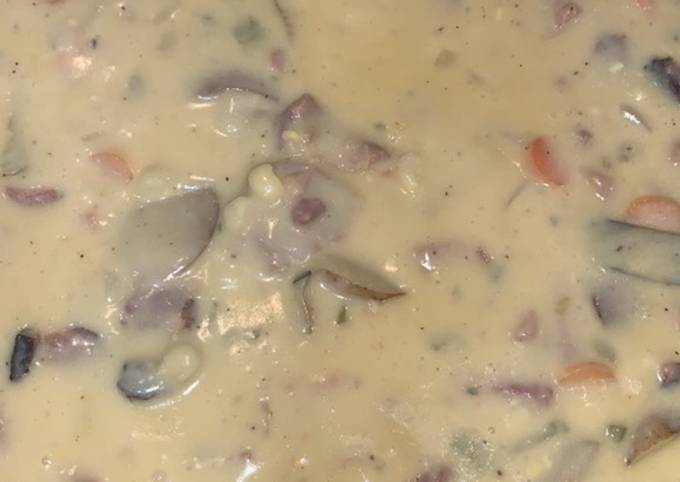 Easiest Way to Make Speedy Ham and corn chowder