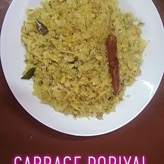 A picture of Cabbage thoran.