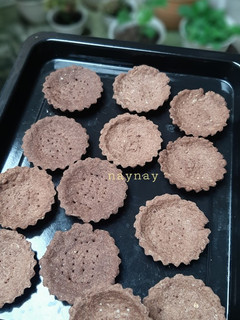 Foto resep Choco mini pie shells / choco mini pie crust / kulit pie coklat