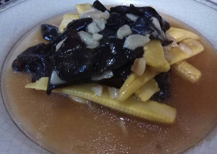 Bumbu Menyiapkan Cah Jamur Kuping Dan Baby Corn Anti Gagal