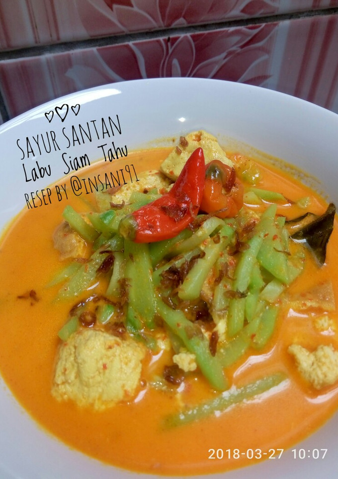 Foto resep Sayur Santan Labu Siam Tahu 🍲🍥 Simpel, Cepat, Mudah