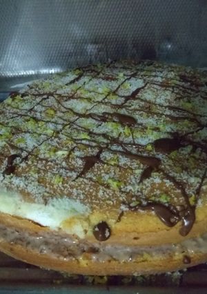 Una foto de Budín de naranja relleno de chocolate