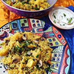 Mushroom Pulao A picture of Mushroom Pulao.