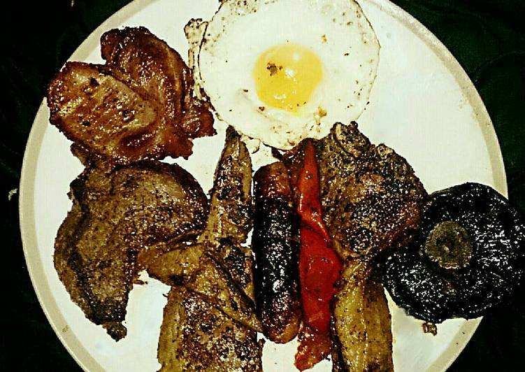 Tex's St. George's Mixed Grill 🐄🐷🐑 🍄🍅🍳🇬🇧