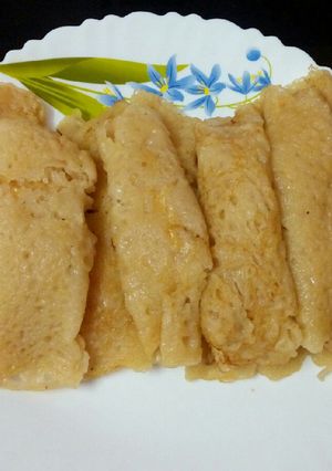 A picture of Kheer stuffed patisapta.