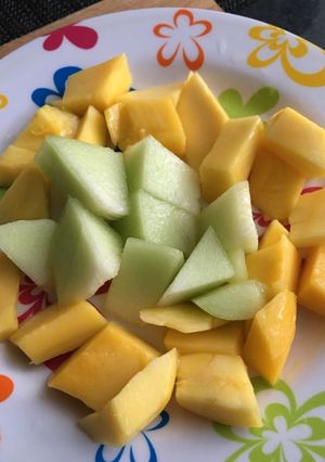 A picture of Mango melon salad.