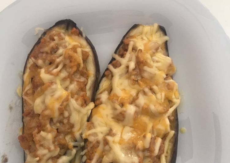 Berenjenas rellenas de carne picada