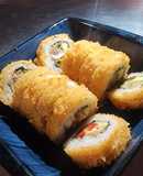 Roll fritos de merkén, envuelto en queso mozzarella