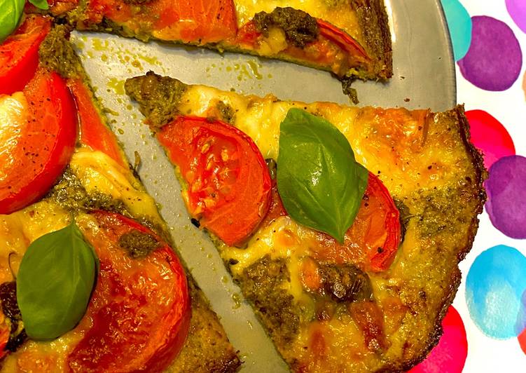 Pizza con Masa de Brócoli