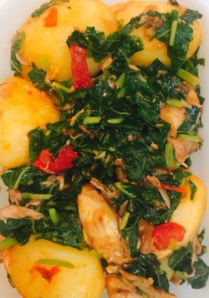 A picture of Kiddies meal..irish potato and veg pottage.