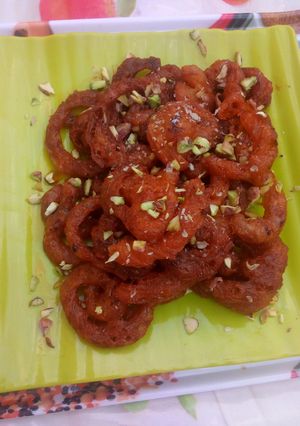 A picture of Healthy & testy cheese (paneer) jalebi.