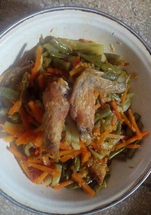 Foto resep Sayap ayam siram acar kuning