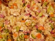 Una foto de arroz con tocino