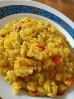 Una foto de Arroz meloso con pollo