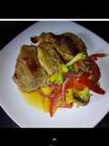 Lomo de cerdo con Ensalada Tibia