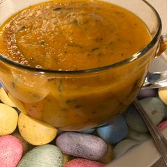 A picture of Carrot, Double Onion and Coriander Soup.