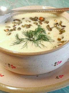 Kapros tökkrémleves, pirított tökmaggal 🍶 recept fotója