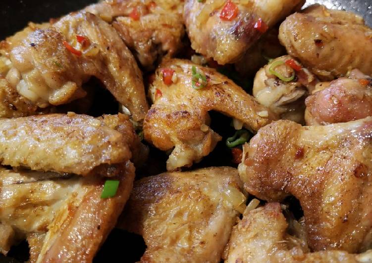 Steps to Make Super Quick Homemade Salt and pepper baked crispy chicken wings