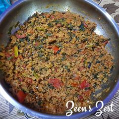 Hari Pyaaz Methi Keema in 30 minutes A picture of Hari Pyaaz Methi Keema in 30 minutes.