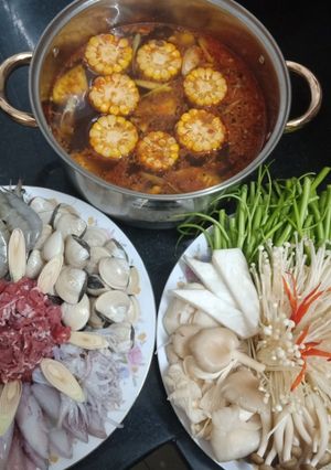 Hình của món Lẩu thái hải sản - nấm.