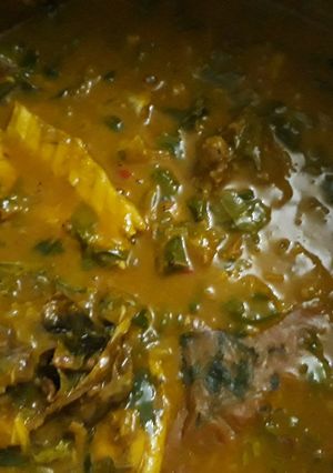 A picture of Oha soup.