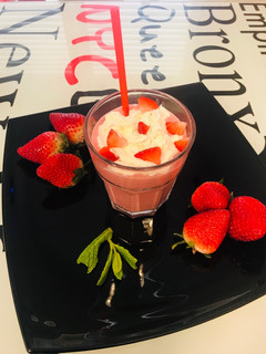 Una foto de Batido de fresa