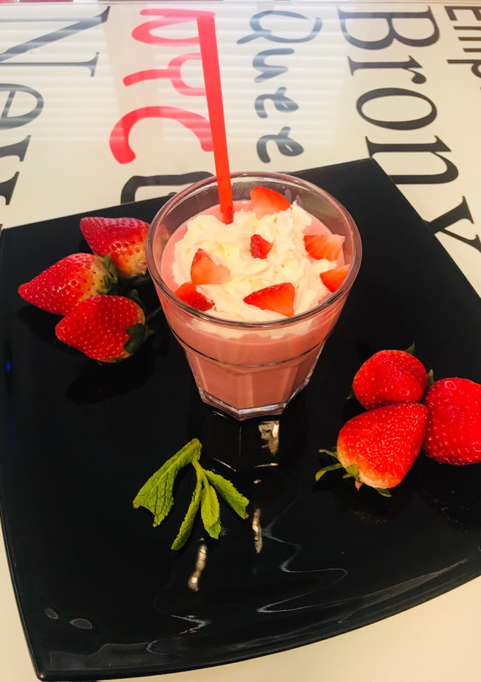 Una foto de Batido de fresa