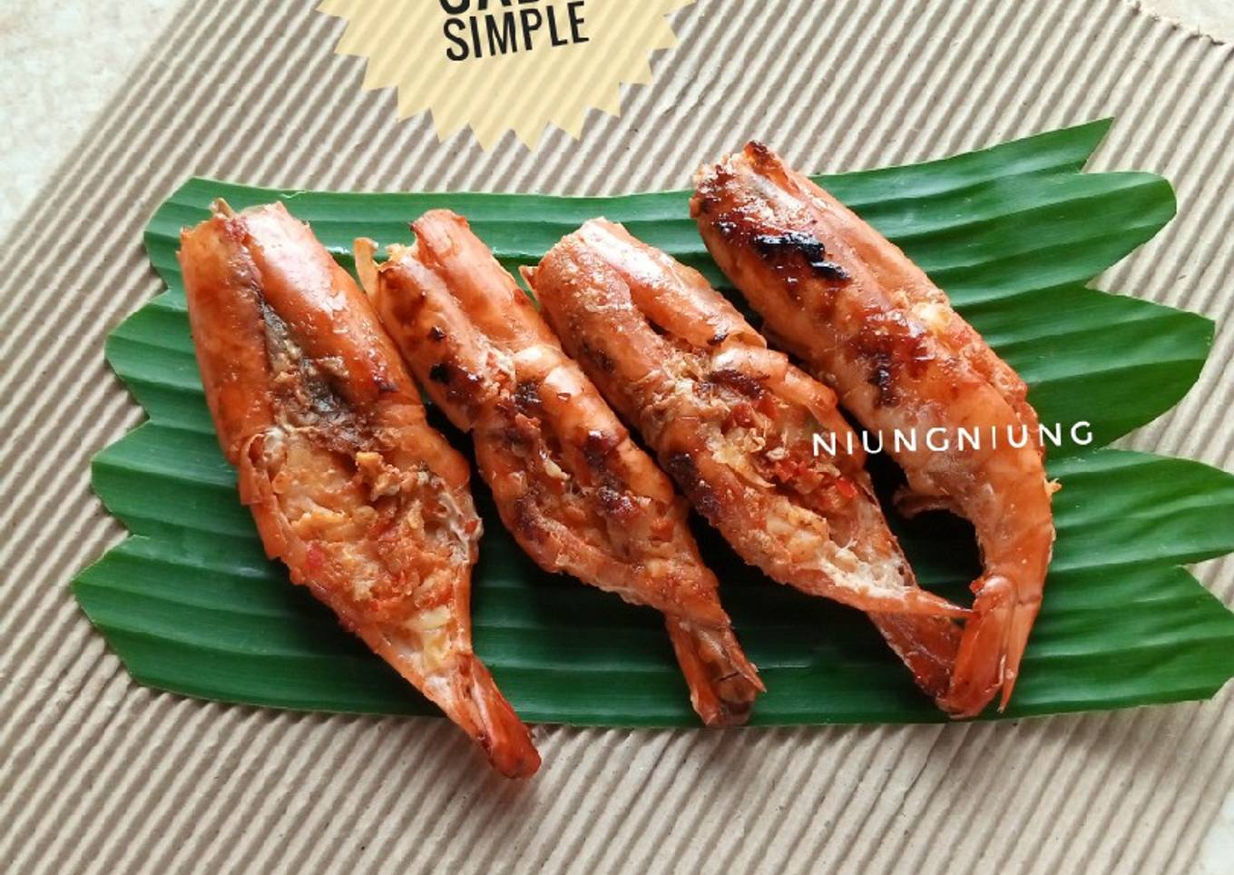 Udang bakar cabe simple