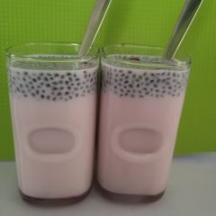 A picture of 🌹 Rose Milk 🌹 (with homemade rose syrup).