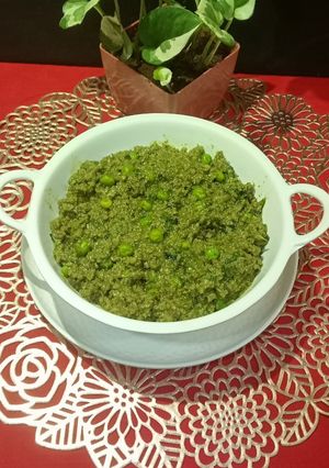 A picture of Green Soya Matar Keema Mumbai Style.
