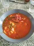 Guisado de guisantes y jamón