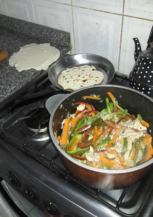 Una foto de Fajitas a mi manera