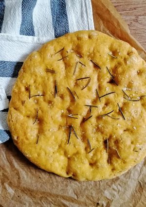 A picture of Pumpkin Focaccia.