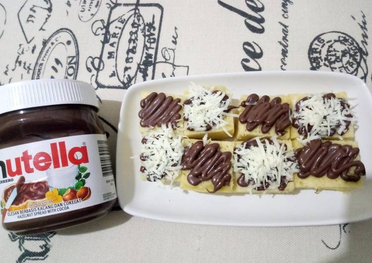 Cara Gampang Menyiapkan Cheese cake putel nutella Sederhana